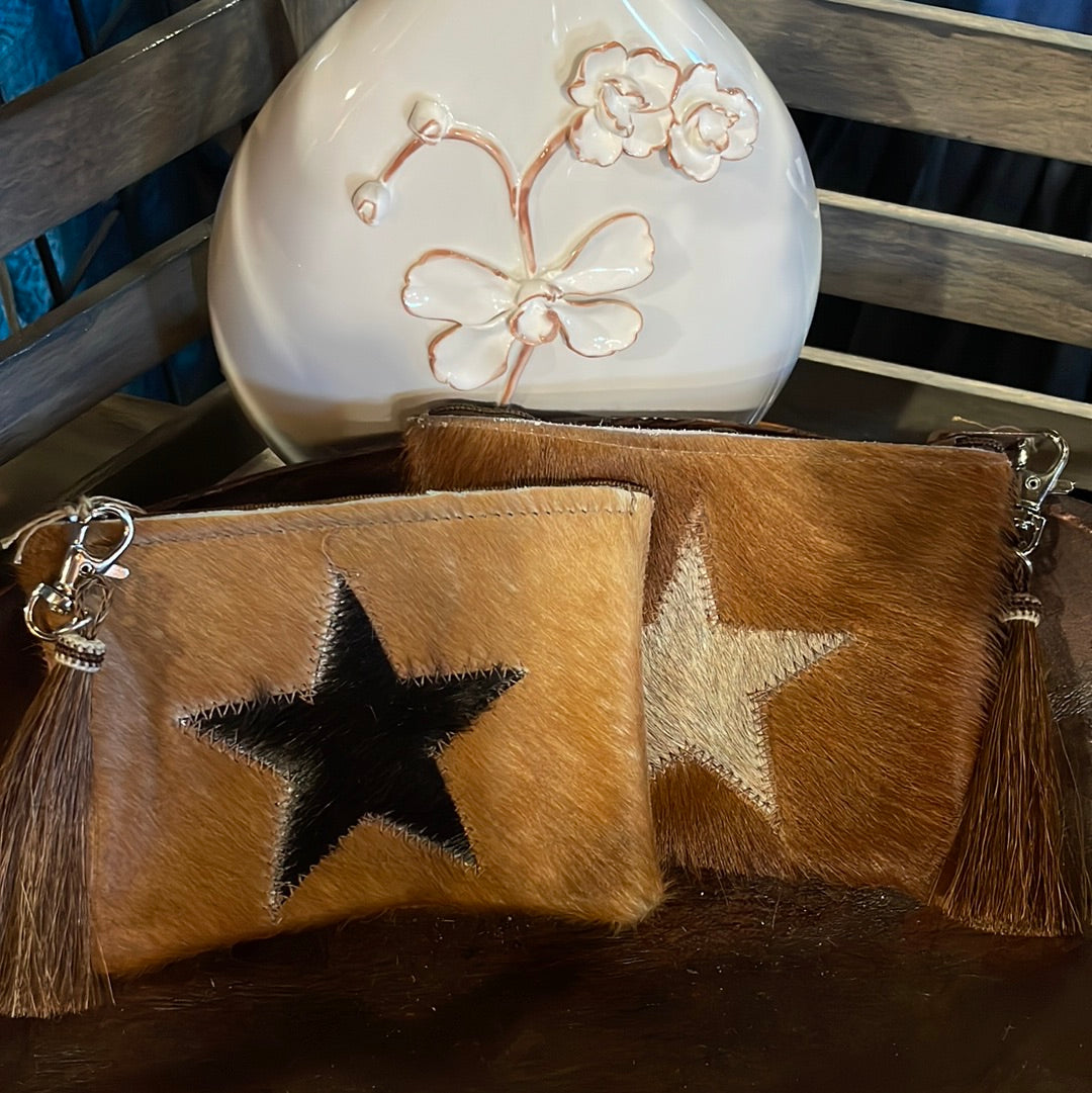 Hide Star Cosmetic Zipper Purse