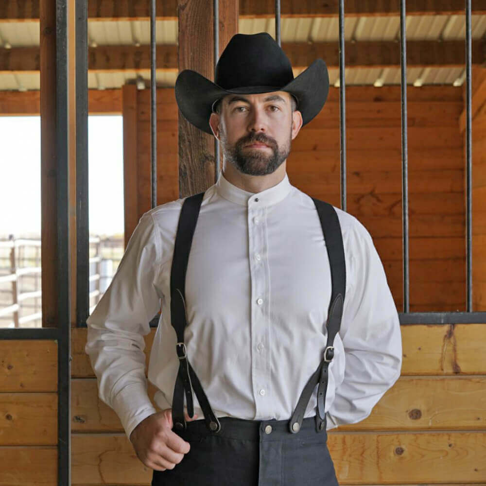 Men's 3-in-1 Collar Western Dress Shirt Made in USA White / XXL Men's 3-in-1 Collar Western Dress Shirt Made in USA White / XXL