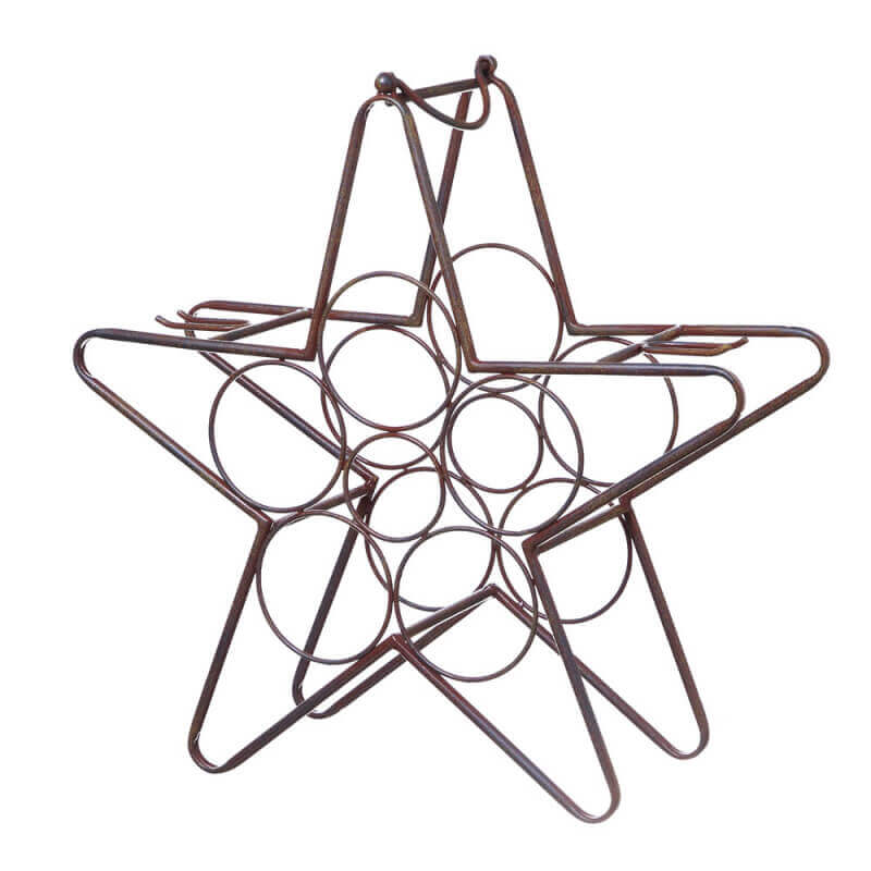 Rustic Red Star Wine Rack