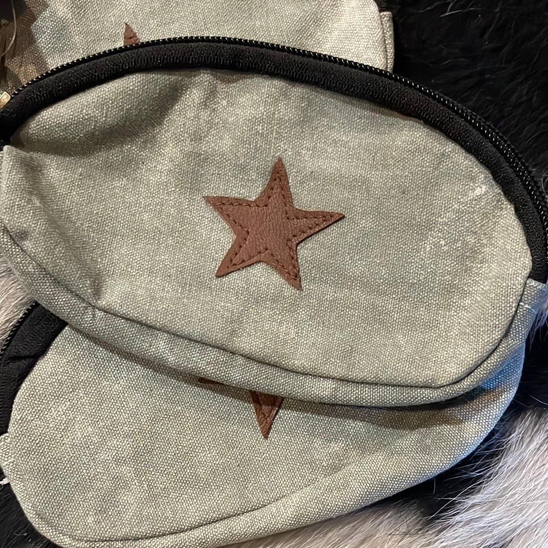 Star Zipper Canvas Eyeglass Case
