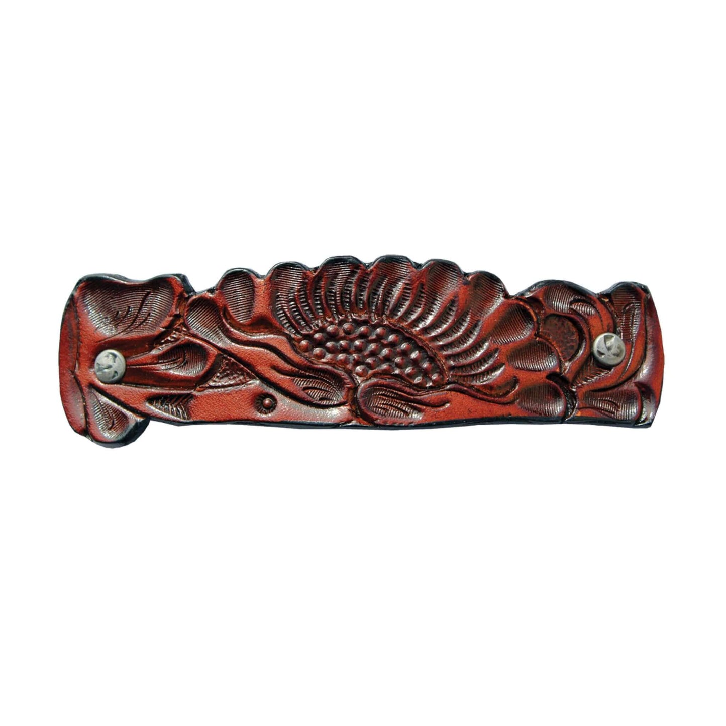 Leather Tooled Barrettes
