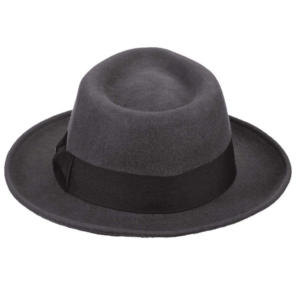 Bristol Grey Wool Felt Fedora Hat