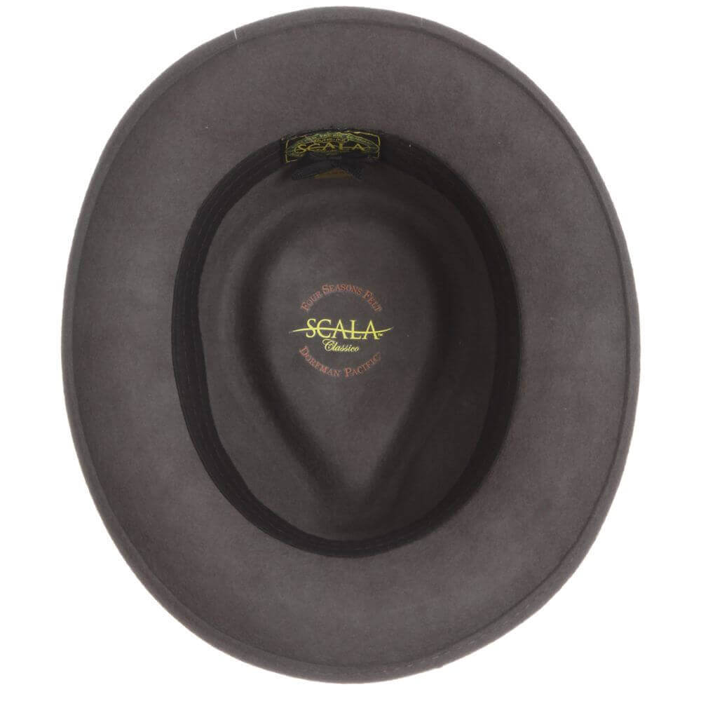 Bristol Grey Wool Felt Fedora Hat