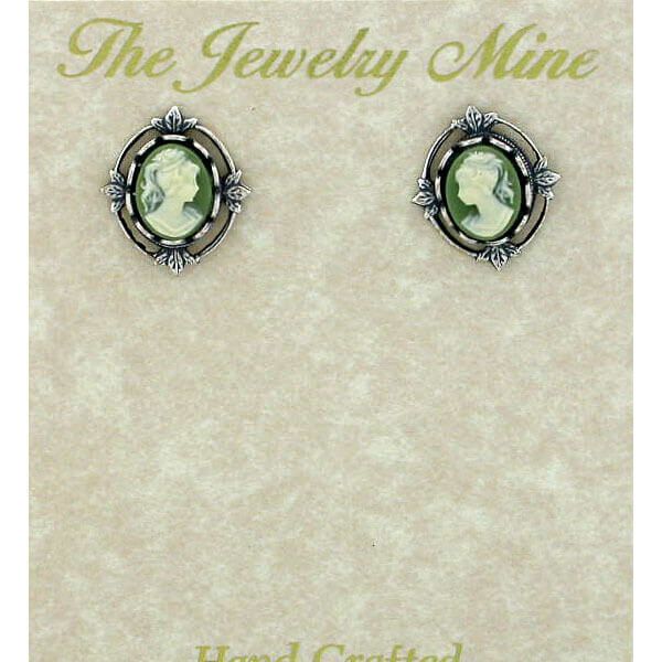 Cameo Button Earrings Color