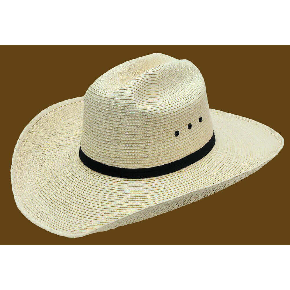Best Seller! 4" Low Crown Guatemalan Standard Palm Hat. With ventilation eyelets. Available in 4" brim width, and with wire in the brim