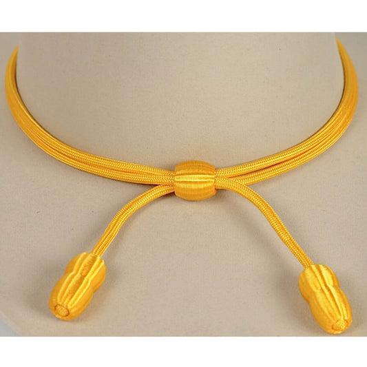Stand out with this yellow cavalry hatband by M&F Western Products.  The slip knots easily adjusts for a snug fit.  