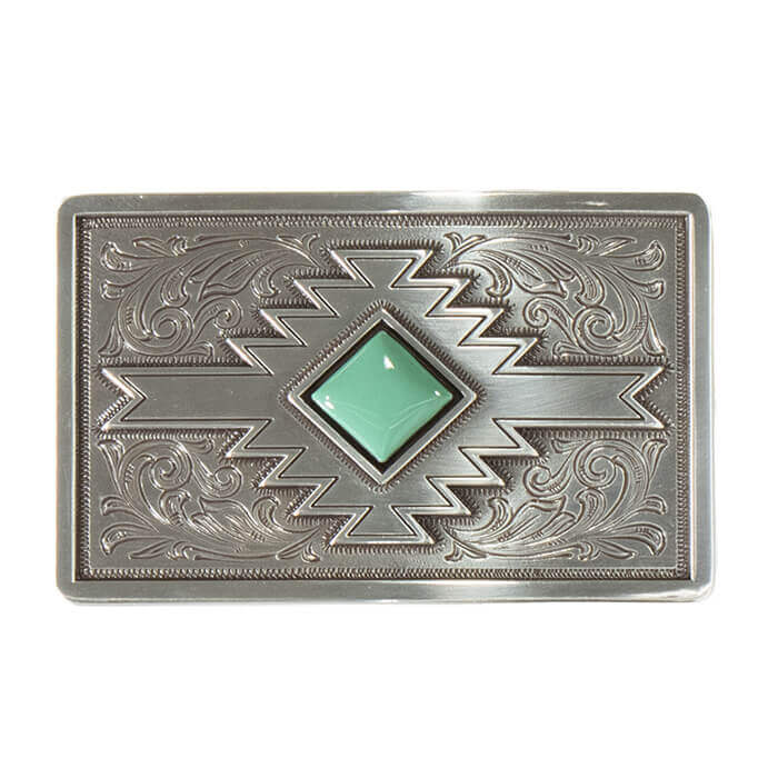 Diamond Turquoise Southwest Style Buckle