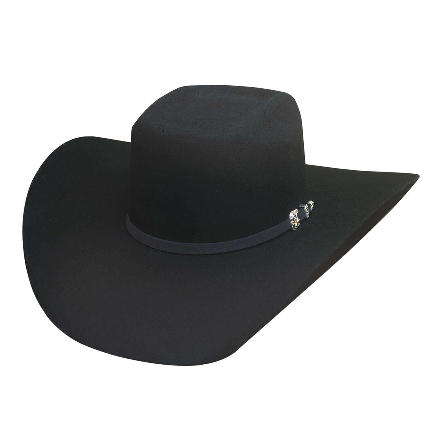 Whether you're an honest to goodness cowboy, or a modern day wild West hero, this Double Kicker 8X Fur Blend Hat has got you covered! Don't settle for less, the fur blend cowboy hat has all the luxury of an x-rated fur without the astronomical price tag. This structured style has a squared off "brick" crown for a prominent profile.