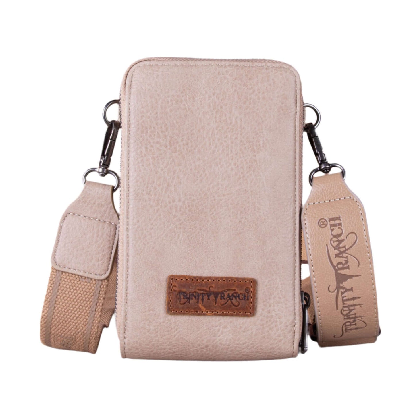 Genuine Hair-On Cowhide /Tooled Phone Purse with Coin Pouch