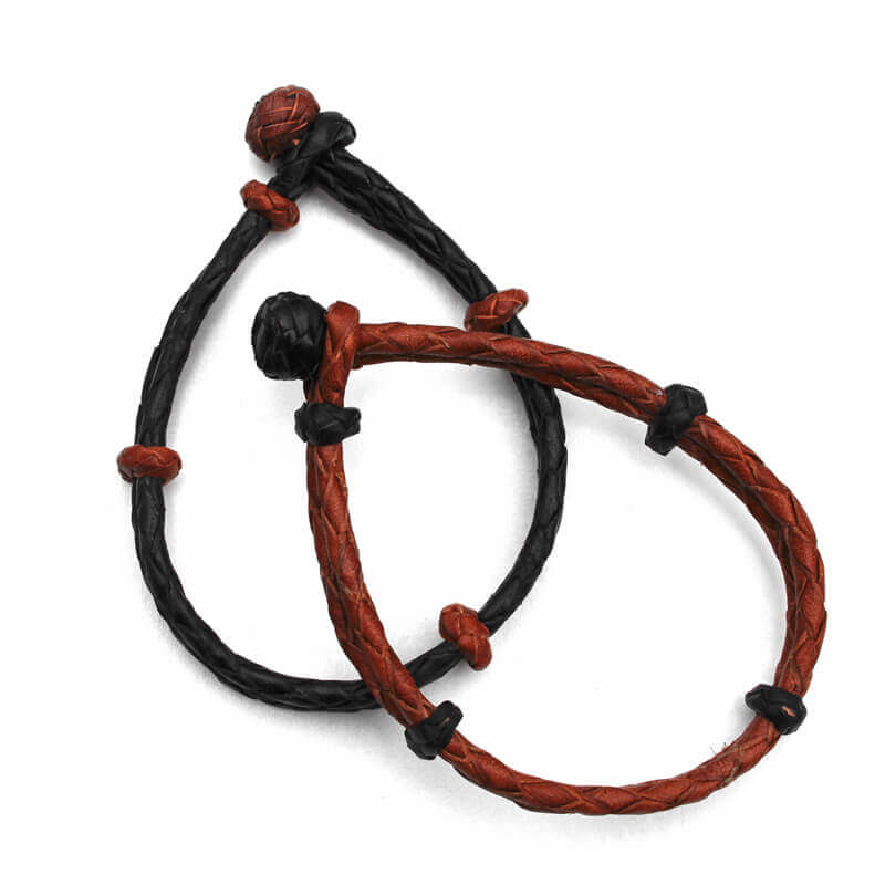 Our leather western bracelet with easy-on sliding knot made of very soft supple genuine hand-braided leather. Perfect for Cowgirls or Cowboys.