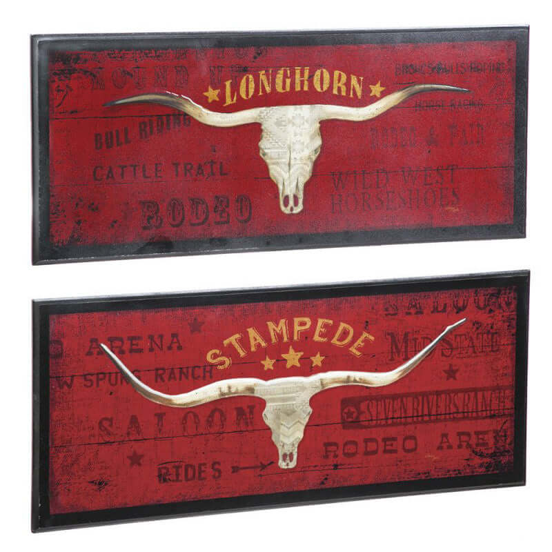 Longhorn & Stampede Western Wall Art