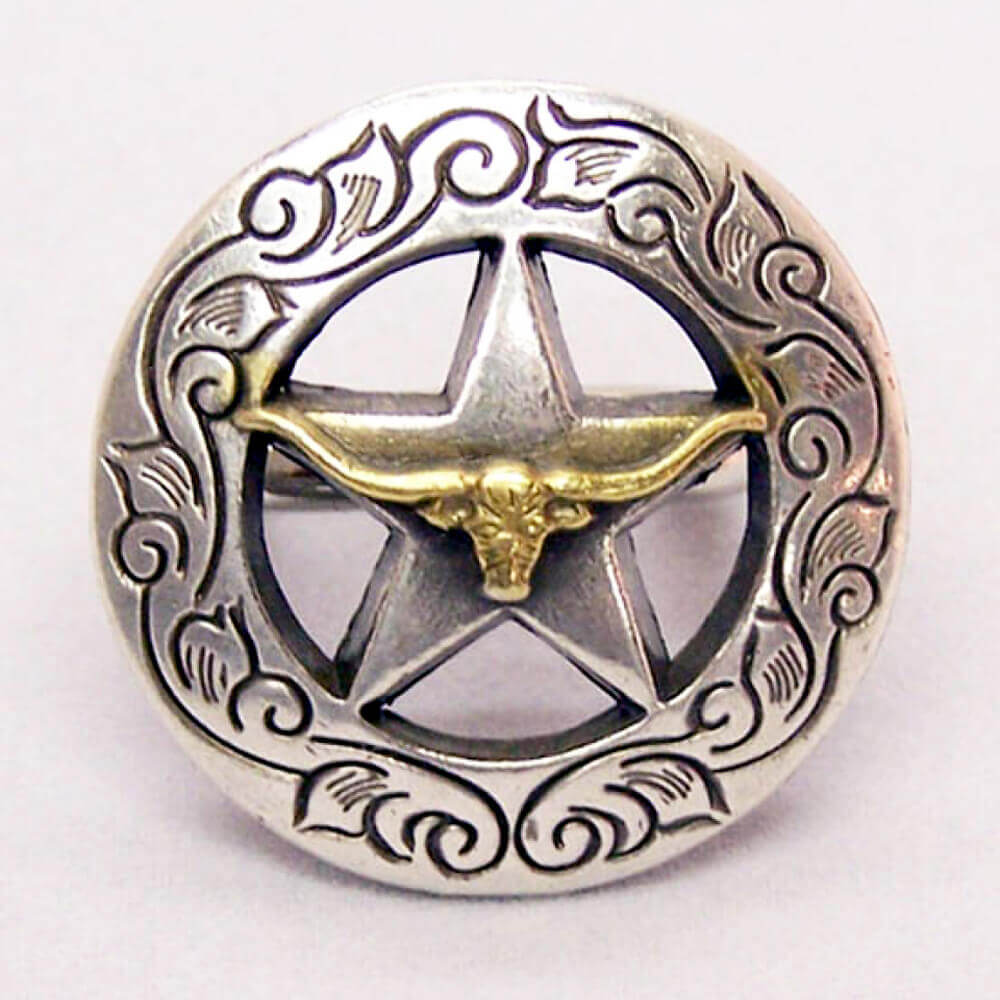 Longhorn Star Scarf Slide- Gold