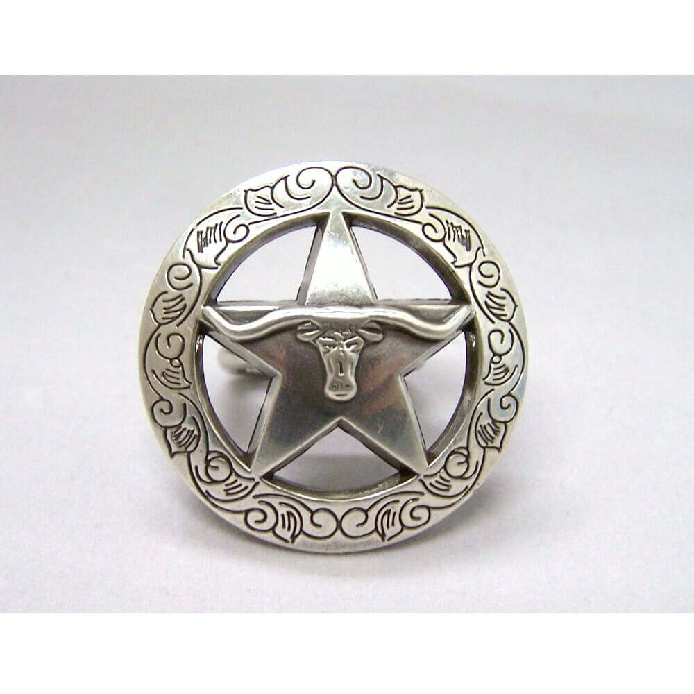 Longhorn Star Scarf Slide- Silver