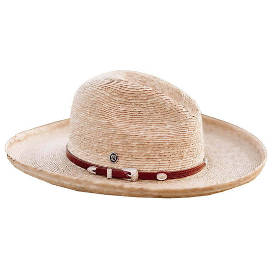 The Biltmore Luke Straw Cowgirl Hat is a perfect blend of rustic charm and modern style. Made from durable straw, it features a striking Gus crown that gives it a distinct Western flair. The 4 1/4" pencil curled brim adds a touch of elegance while providing excellent sun protection and a stylish and practical addition to any cowgirl's collection.
