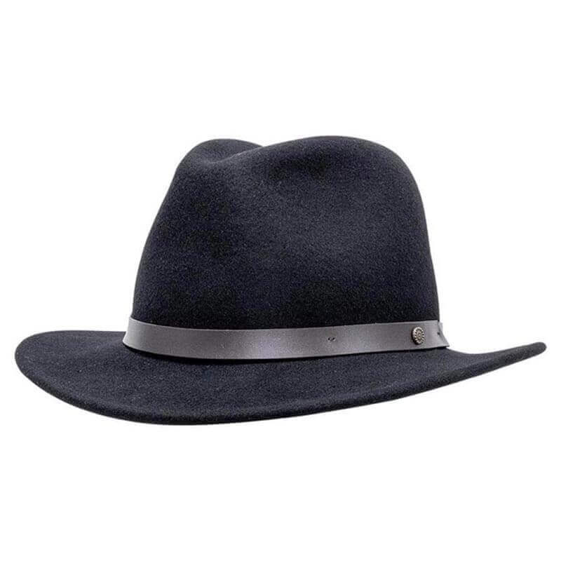 The McQueen is a no nonsense, classic 100% wool felt fedora style. On stage with the band, going to a social gathering or just roaming the town, there's nowhere this hat isn't right at home.