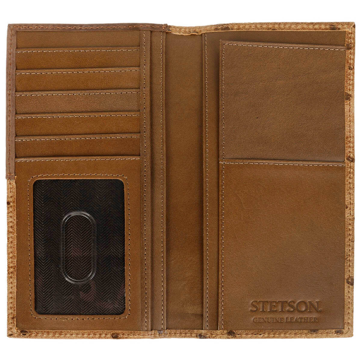 Tooled Embossed Ostrich Men's Stetson Wallet