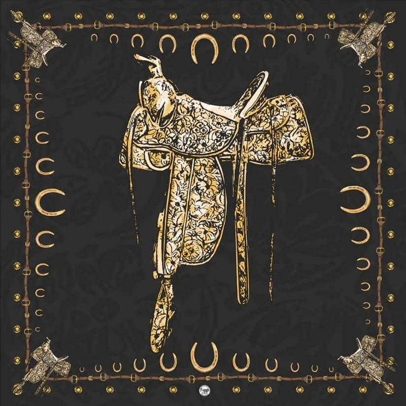 The Saddle Up has that classic Western feel with gold and browns that lend themself to either a dressed up or dressed down look. The rich colors in this vintage saddle design, pair great with leather or your favorite blazer. 35" x 35" 100% Satin Silk.