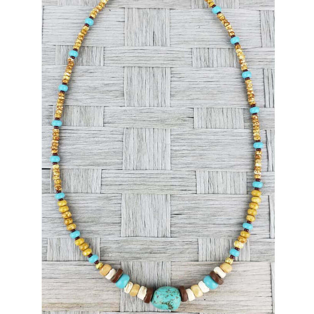 Chicoa Magnesite Turquoise Necklace