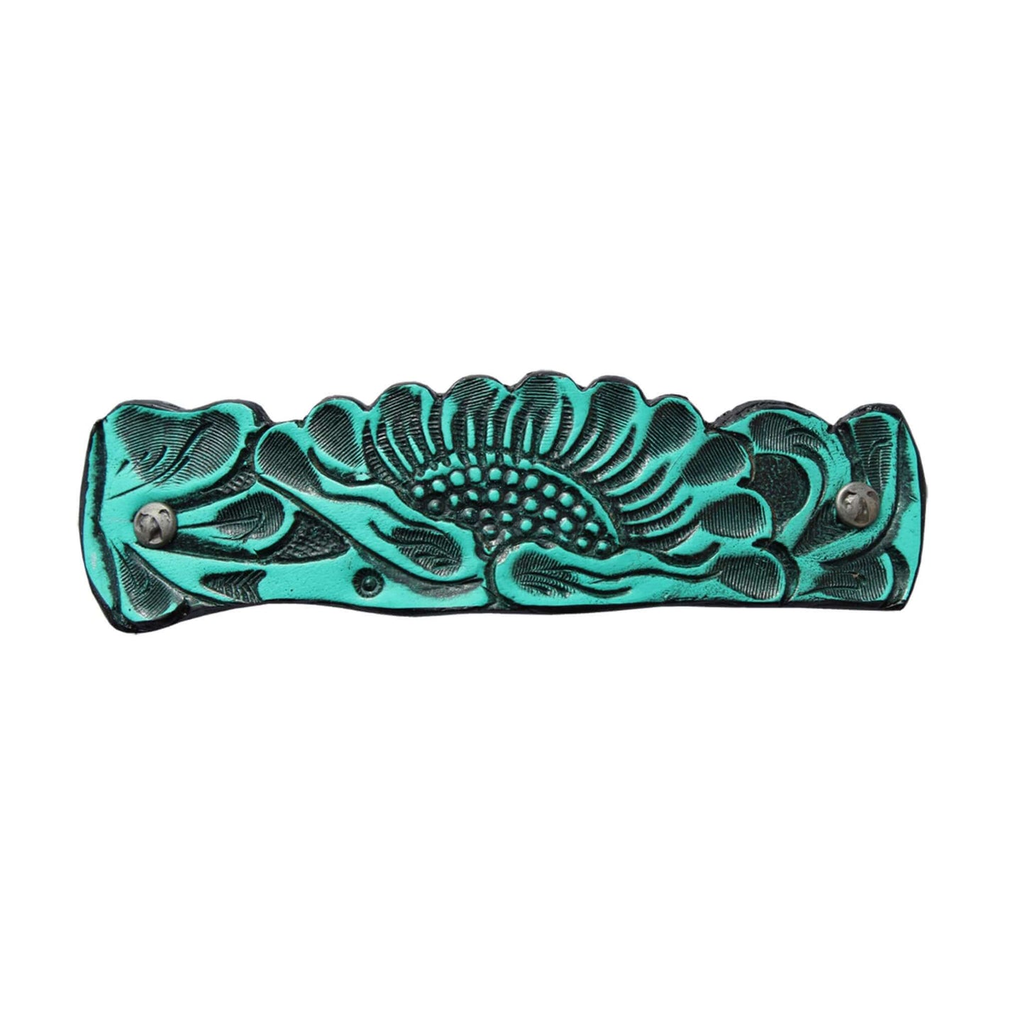 Leather Tooled Barrettes