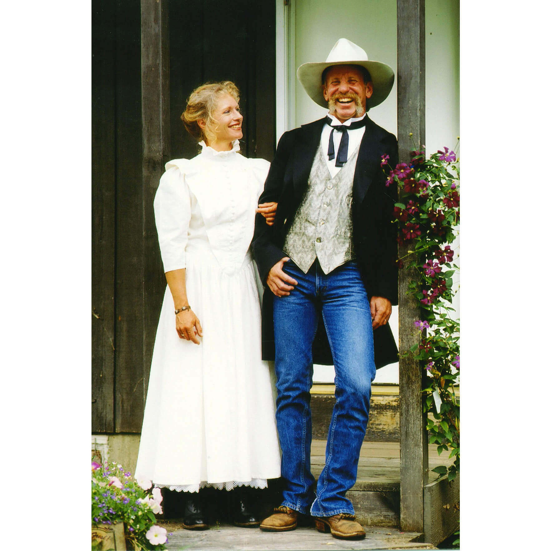 Western Wedding 1800's Bustle Dress Made in USA 10 Western Wedding 1800's Bustle Dress Made in USA 10
