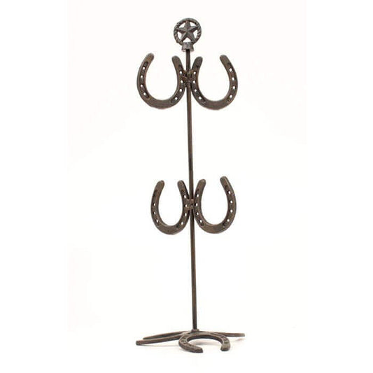 <span data-mce-fragment="1">This beautiful mug tree is from the Silverado line.  It has a rustic but traditional look and a western style star that would fit in any country kitchen.   Mugs not included. </span><span data-mce-fragment="1">8" x 22" Holds 4 Mugs.</span>