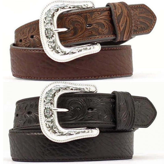 Enjoy style and durability from this Men's Nocona belt by M&F Western Products ®.   It measures 1-1/2" wide.  Interchangeable silver buckle.  Great western look for your horse riding wardrobe.  Removable Buckle.