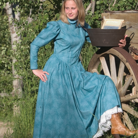 Western School Marm Dress - Cattle Kate