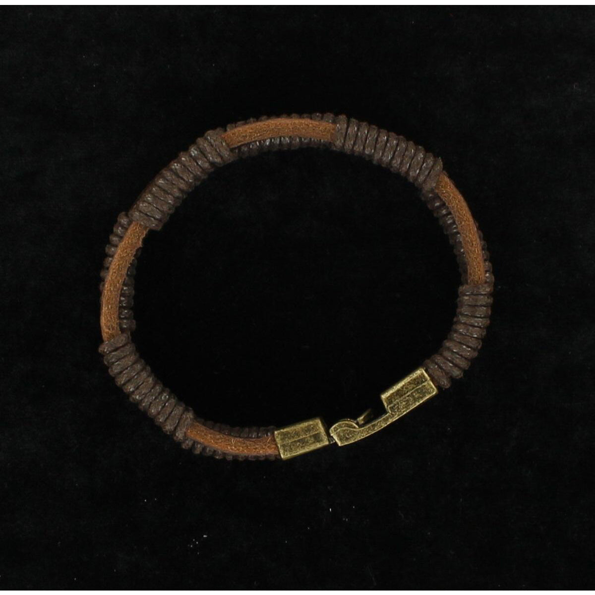 Make a bold fashion statement with the Men's Leather Wrap Bracelet. This stylish bracelet features two strands of genuine leather, each one wrapped with a leather cording for a unique, sophisticated look.