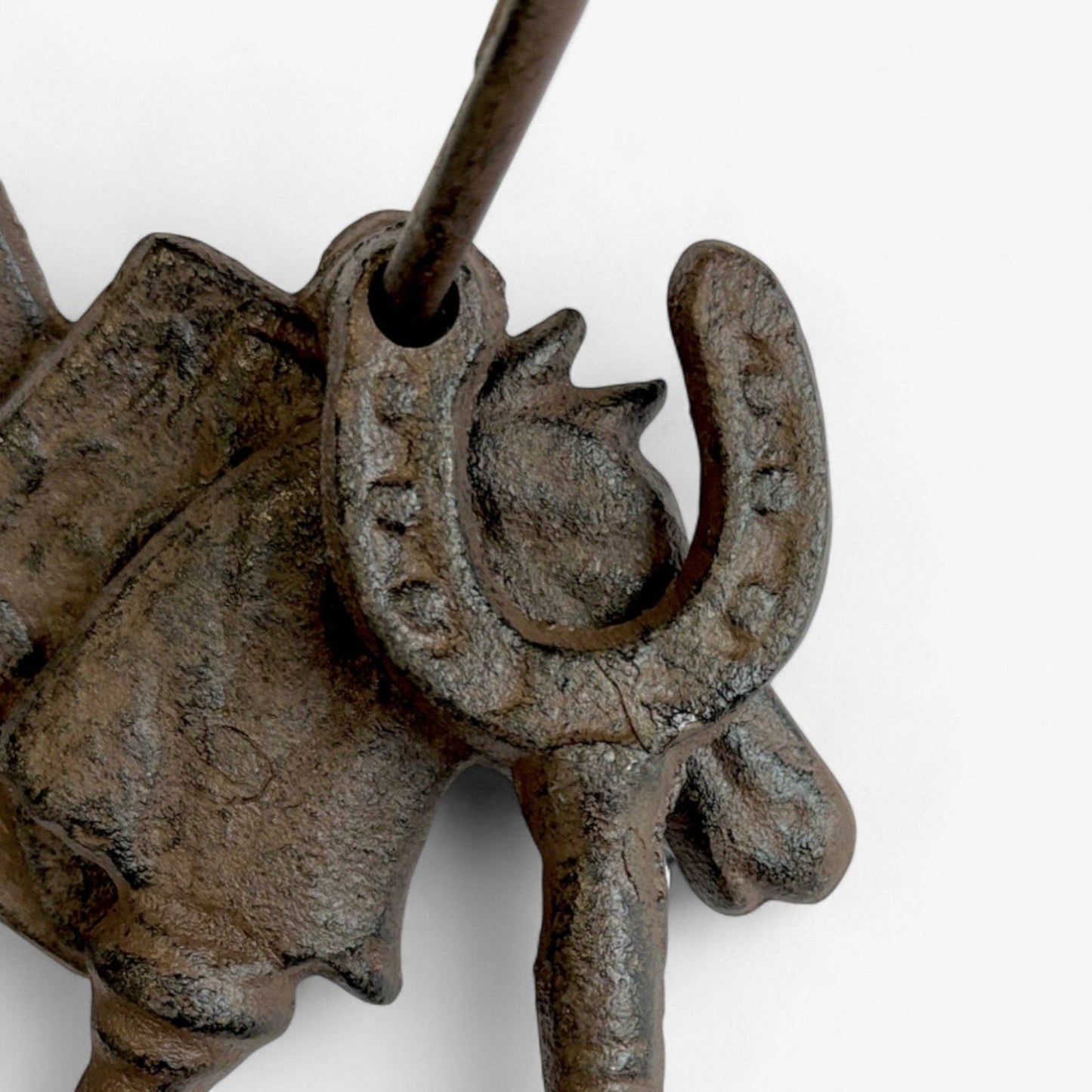 Bronze horseshoe-shape on a white background