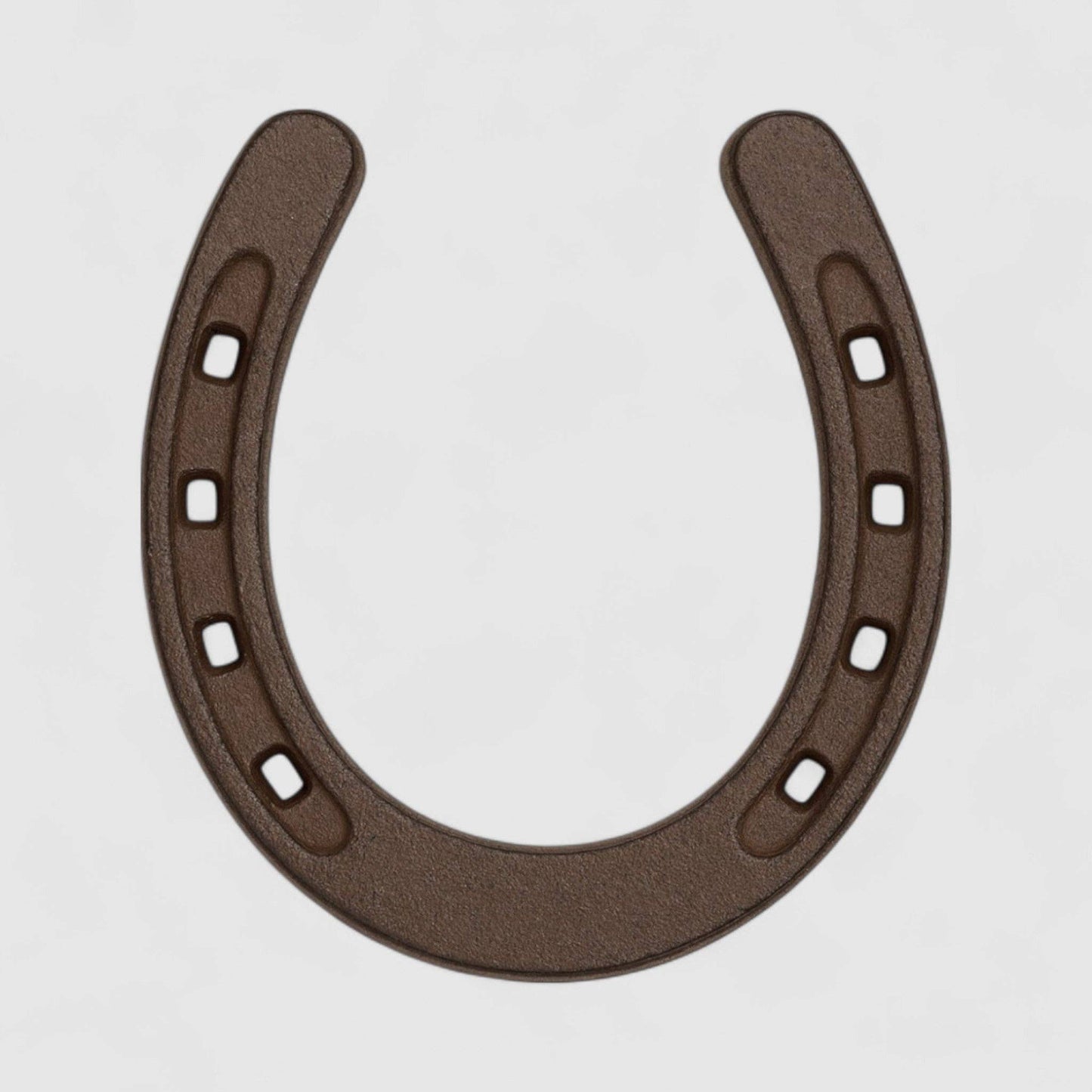 Rustic Western Cast Iron Horseshoe Home Decor Accent in a classic brown finish.