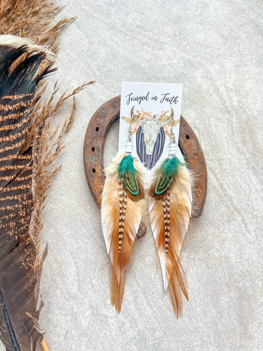 Kalispell Fringe Feather Earrings