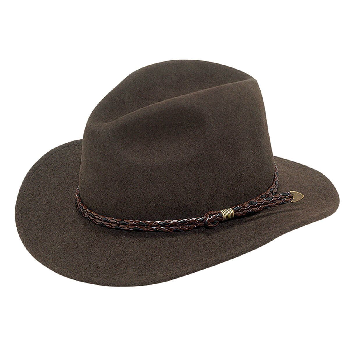 Show off your western style with this Twister western hat. Brown leather hatband. Handcrafted from premium materials. Crushable wool. Crown: 4" Brim: 2-3/4"