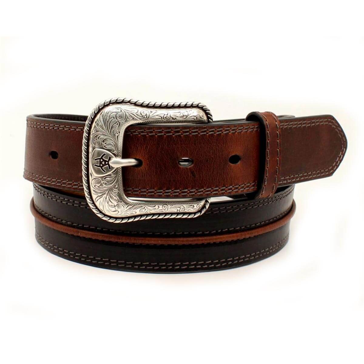 Men’s Beveled Center Belt Black