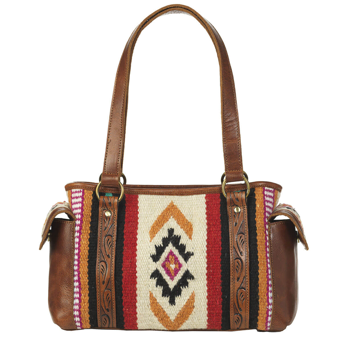 Wool Blanket Satchel Red