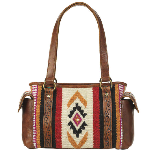 Wool Blanket Satchel Red