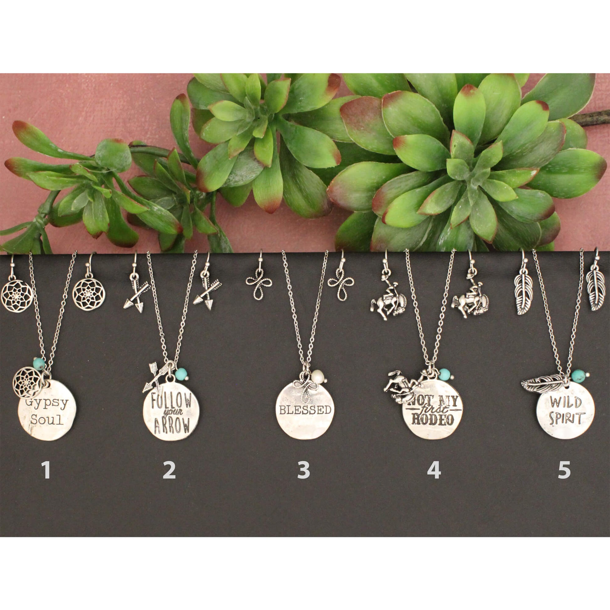 Embrace your adventurous spirit with these enchanting Adventure Necklaces. Each captivating design features a symbolic pendant that celebrates the free-spirited cowgirl within. Whether you're a true gypsy at heart or you're ready to blaze your own trail, there's a necklace that will speak to your soul.