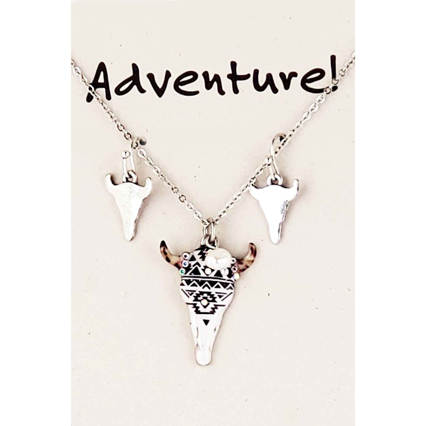 Buffalo Skull Necklace Set