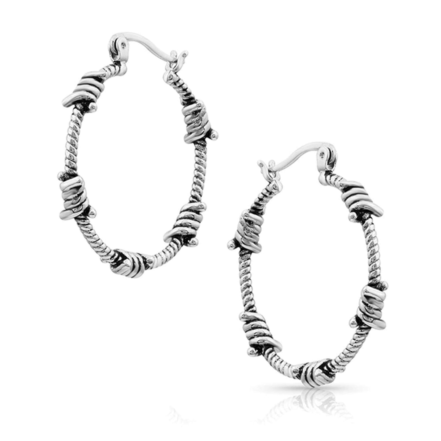 Barbed Wire Hoop Earrings