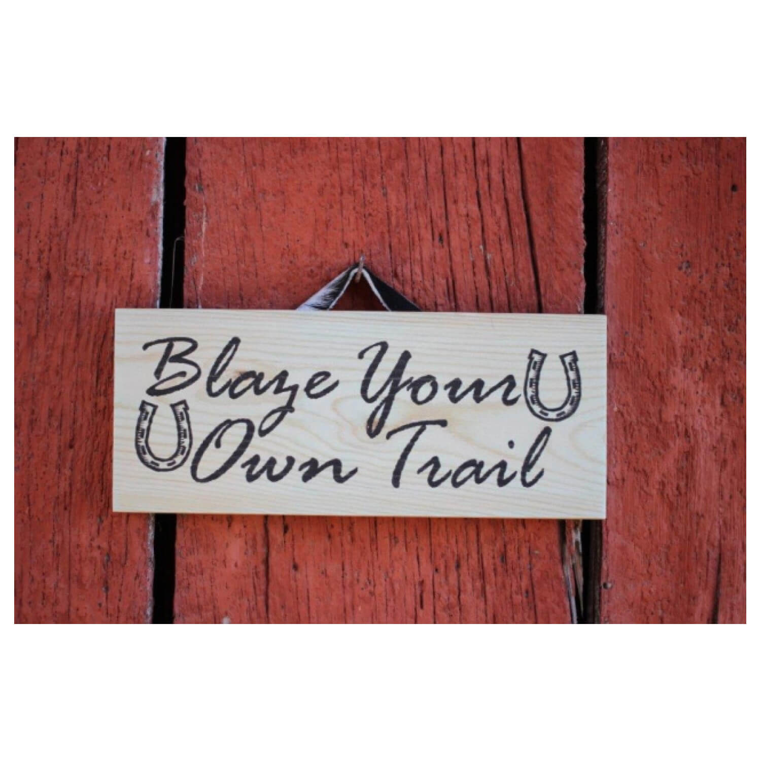 This sign is more than just wall décor - it's a daily reminder to forge your own trail and not be afraid to go against the grain. Hang it in your home, office, or cabin as a source of inspiration and motivation to live life on your own terms. Made by skilled artisans, each sign is a true original that will add warmth and character to any space. Measures 13" x 5 1/2" x 3/4". Made of Pine.