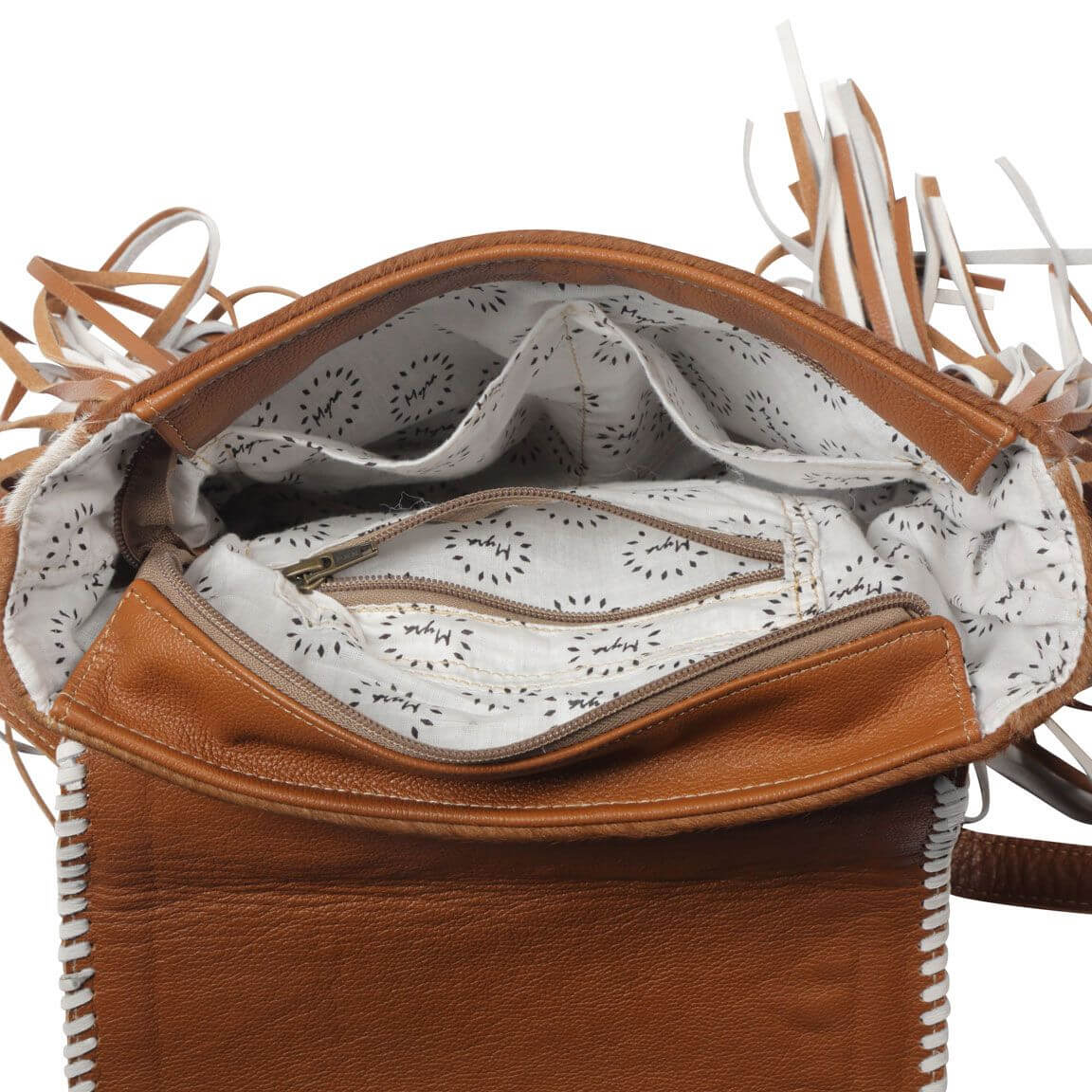 Boho Chic Style Leather & Hide Purse