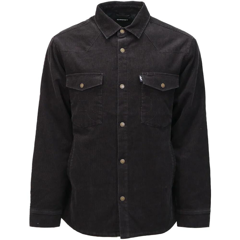 Brown jacket with button details on a white background
