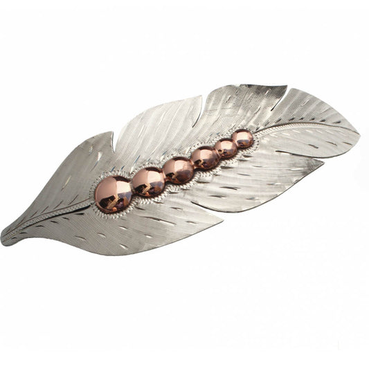 Two-Tone Feather Barrette