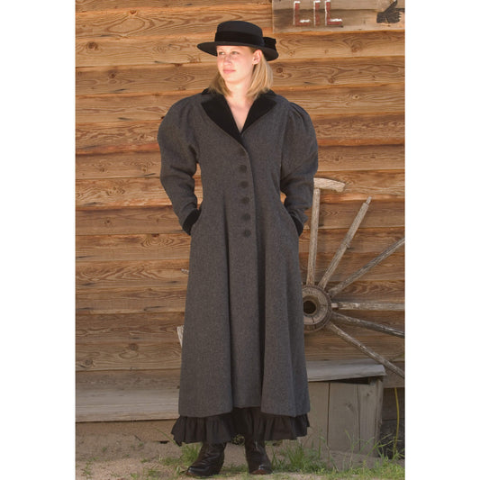 True classics never go out of style. Our Carriage Coat is the choice of frontier-minded ladies for its warmth and elegance. Make your winter travels a special occasion in the original Cattle Kate Carriage Coat. With its full frontier length and tailored fit, this handmade coat will keep you comfortable in high-style.