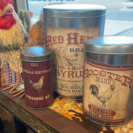 Rooster Tins Set of Three