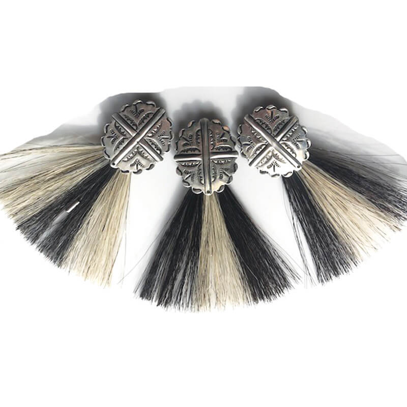 Concho Hat Pin with Horsehair