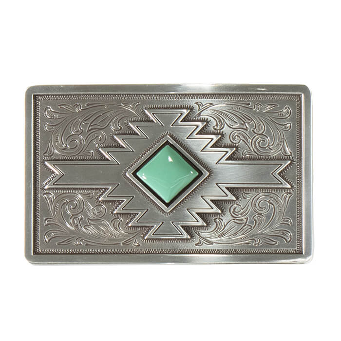 Diamond Turquoise Southwest Style Buckle