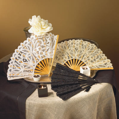 Battenburg Lace Fan