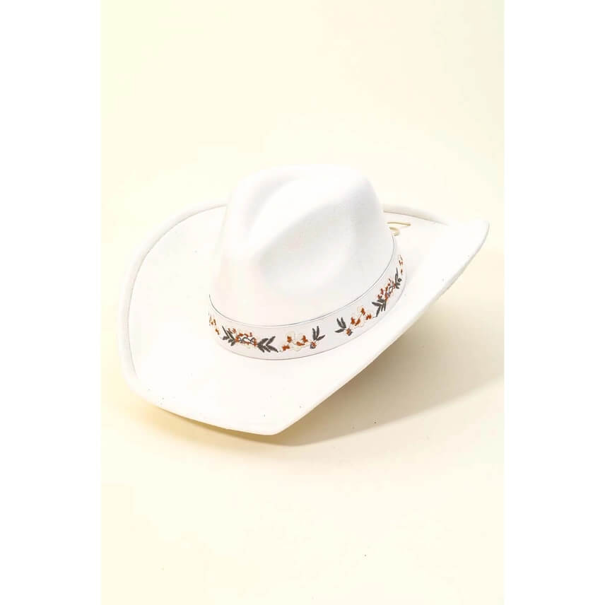 Flower Pattern Cowgirl Hat