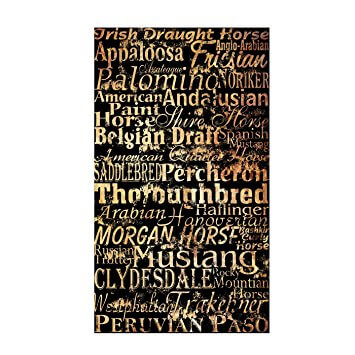 Horse Breed Burlap Canvas