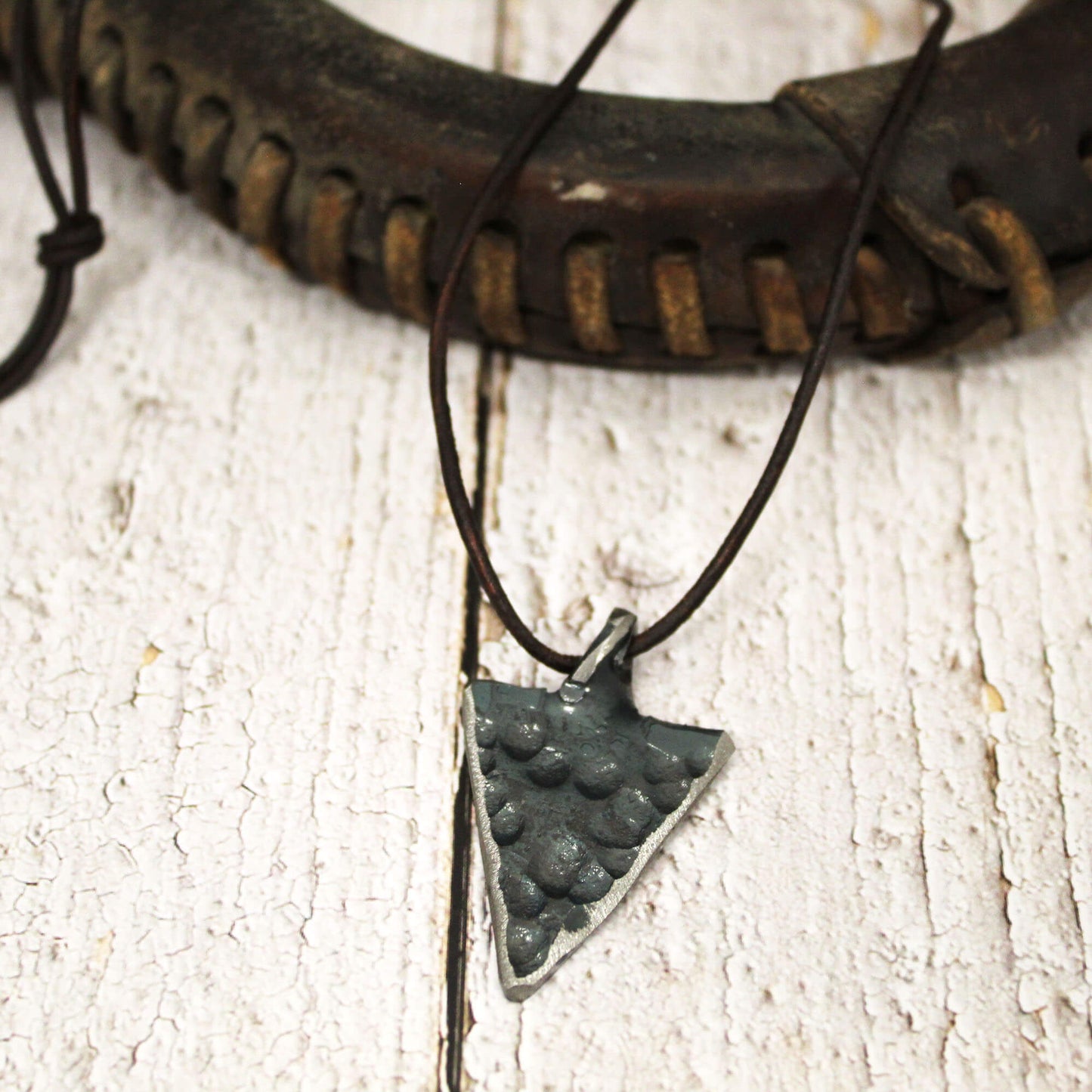 Hammered Metal Arrowhead Necklace